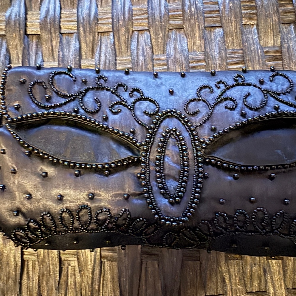 Black Beaded Evening Clutch